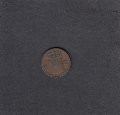 Beschrijving: 1/2 Cent WILLEM II